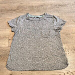 Jane and Bleecker Top Women Small Gray Relaxed Fit Pocket Tee Short‎ Sleeve Soft